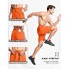 imageMAGCOMSEN Mens Athletic Running Shorts 9quot Quick Dry Lightweight Sport Workout Hiking Gym Shorts with Zipper PocketsOrange