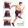 imageMAGCOMSEN Mens Athletic Running Shorts 9quot Quick Dry Lightweight Sport Workout Hiking Gym Shorts with Zipper PocketsPurple Red