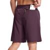 imageMAGCOMSEN Mens Athletic Running Shorts 9quot Quick Dry Lightweight Sport Workout Hiking Gym Shorts with Zipper PocketsPurple Red