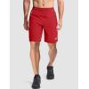 imageMAGCOMSEN Mens Athletic Running Shorts 9quot Quick Dry Lightweight Sport Workout Hiking Gym Shorts with Zipper PocketsTomato Red