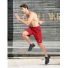 imageMAGCOMSEN Mens Athletic Running Shorts 9quot Quick Dry Lightweight Sport Workout Hiking Gym Shorts with Zipper PocketsTomato Red