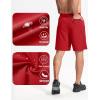 imageMAGCOMSEN Mens Athletic Running Shorts 9quot Quick Dry Lightweight Sport Workout Hiking Gym Shorts with Zipper PocketsTomato Red