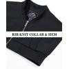 imageMAGCOMSEN Mens Bomber Jacket Lightweight Casual Zip Up Windbreaker Spring Fall Golf Coat with PocketsBlack