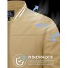 imageMAGCOMSEN Mens Bomber Jacket Lightweight Casual Zip Up Windbreaker Spring Fall Golf Coat with PocketsKhaki