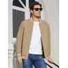 imageMAGCOMSEN Mens Bomber Jacket Lightweight Casual Zip Up Windbreaker Spring Fall Golf Coat with PocketsKhaki