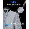 imageMAGCOMSEN Mens Bomber Jacket Lightweight Casual Zip Up Windbreaker Spring Fall Golf Coat with PocketsLight Grey