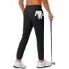 imageMAGCOMSEN Mens Golf Pants Stretch Joggers with Zipper Pockets Work Casual Slack for MenBlack