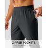 imageMAGCOMSEN Mens Golf Pants Stretch Joggers with Zipper Pockets Work Casual Slack for MenDark Grey