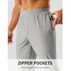 imageMAGCOMSEN Mens Golf Pants Stretch Joggers with Zipper Pockets Work Casual Slack for MenLight Grey