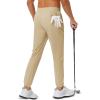 imageMAGCOMSEN Mens Golf Pants Stretch Joggers with Zipper Pockets Work Casual Slack for MenLight Khaki