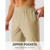 imageMAGCOMSEN Mens Golf Pants Stretch Joggers with Zipper Pockets Work Casual Slack for MenLight Khaki