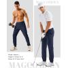 imageMAGCOMSEN Mens Golf Pants Stretch Joggers with Zipper Pockets Work Casual Slack for MenNavy