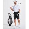 imageMAGCOMSEN Mens Golf Shorts 9 Inch Inseam Quick Dry Casual Shorts Stretch Hiking Dress Work Shorts with 4 Pockets Flat FrontBlack