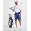 imageMAGCOMSEN Mens Golf Shorts 9 Inch Inseam Quick Dry Casual Shorts Stretch Hiking Dress Work Shorts with 4 Pockets Flat FrontBlue Grey