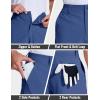 imageMAGCOMSEN Mens Golf Shorts 9 Inch Inseam Quick Dry Casual Shorts Stretch Hiking Dress Work Shorts with 4 Pockets Flat FrontBlue Grey