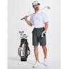 imageMAGCOMSEN Mens Golf Shorts 9 Inch Inseam Quick Dry Casual Shorts Stretch Hiking Dress Work Shorts with 4 Pockets Flat FrontDark Grey