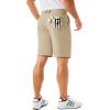 imageMAGCOMSEN Mens Golf Shorts 9 Inch Inseam Quick Dry Casual Shorts Stretch Hiking Dress Work Shorts with 4 Pockets Flat FrontKhaki