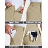 imageMAGCOMSEN Mens Golf Shorts 9 Inch Inseam Quick Dry Casual Shorts Stretch Hiking Dress Work Shorts with 4 Pockets Flat FrontKhaki