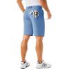 imageMAGCOMSEN Mens Golf Shorts 9 Inch Inseam Quick Dry Casual Shorts Stretch Hiking Dress Work Shorts with 4 Pockets Flat FrontLight Blue