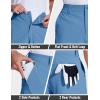 imageMAGCOMSEN Mens Golf Shorts 9 Inch Inseam Quick Dry Casual Shorts Stretch Hiking Dress Work Shorts with 4 Pockets Flat FrontLight Blue