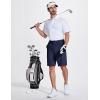 imageMAGCOMSEN Mens Golf Shorts 9 Inch Inseam Quick Dry Casual Shorts Stretch Hiking Dress Work Shorts with 4 Pockets Flat FrontNavy