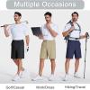 imageMAGCOMSEN Mens Golf Shorts 9 Inch Inseam Quick Dry Casual Shorts Stretch Hiking Dress Work Shorts with 4 Pockets Flat FrontWhite