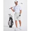 imageMAGCOMSEN Mens Golf Shorts 9 Inch Inseam Quick Dry Casual Shorts Stretch Hiking Dress Work Shorts with 4 Pockets Flat FrontWhite