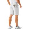 imageMAGCOMSEN Mens Golf Shorts 9 Inch Inseam Quick Dry Casual Shorts Stretch Hiking Dress Work Shorts with 4 Pockets Flat FrontWhite