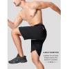 imageMAGCOMSEN Mens Hiking Shorts 9quot Quick Dry Lightweight Running Shorts with Zipper Pockets for Workout Athletic Sport1black