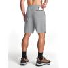 imageMAGCOMSEN Mens Hiking Shorts 9quot Quick Dry Lightweight Running Shorts with Zipper Pockets for Workout Athletic Sport3light Grey
