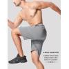 imageMAGCOMSEN Mens Hiking Shorts 9quot Quick Dry Lightweight Running Shorts with Zipper Pockets for Workout Athletic Sport3light Grey