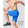 imageMAGCOMSEN Mens Hiking Shorts 9quot Quick Dry Lightweight Running Shorts with Zipper Pockets for Workout Athletic SportAzure