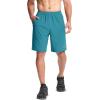 imageMAGCOMSEN Mens Hiking Shorts 9quot Quick Dry Lightweight Running Shorts with Zipper Pockets for Workout Athletic SportLake Blue