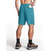 imageMAGCOMSEN Mens Hiking Shorts 9quot Quick Dry Lightweight Running Shorts with Zipper Pockets for Workout Athletic SportLake Blue