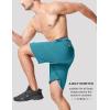 imageMAGCOMSEN Mens Hiking Shorts 9quot Quick Dry Lightweight Running Shorts with Zipper Pockets for Workout Athletic SportLake Blue