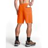imageMAGCOMSEN Mens Hiking Shorts 9quot Quick Dry Lightweight Running Shorts with Zipper Pockets for Workout Athletic SportOrange
