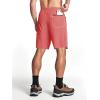 imageMAGCOMSEN Mens Hiking Shorts 9quot Quick Dry Lightweight Running Shorts with Zipper Pockets for Workout Athletic SportWatermelon Red