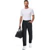 imageMAGCOMSEN Mens Lightweight Hiking Pants with 4 Pockets Water Resistant Quick Dry Fishing Travel Work Outddoor PantsBlack