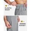 imageMAGCOMSEN Mens Lightweight Hiking Pants with 4 Pockets Water Resistant Quick Dry Fishing Travel Work Outddoor PantsLightgrey