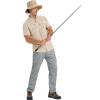 imageMAGCOMSEN Mens Lightweight Hiking Pants with 4 Pockets Water Resistant Quick Dry Fishing Travel Work Outddoor PantsLightgrey