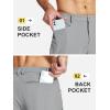 imageMAGCOMSEN Mens Lightweight Hiking Pants with 4 Pockets Water Resistant Quick Dry Fishing Travel Work Outddoor PantsLightgrey