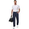 imageMAGCOMSEN Mens Lightweight Hiking Pants with 4 Pockets Water Resistant Quick Dry Fishing Travel Work Outddoor PantsNavy