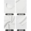 imageMAGCOMSEN Mens Long Sleeve Shirt with Pocket Cotton Crew Neck Shirts Casual Lightweight TShirt02white