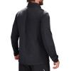 imageMAGCOMSEN Mens Quarter Zip Pullover Fleece Lined Long Sleeve Golf Shirts 14 Zip Thermal Running Athletic SweatshirtsBlack
