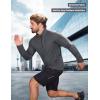 imageMAGCOMSEN Mens Quarter Zip Pullover Fleece Lined Long Sleeve Golf Shirts 14 Zip Thermal Running Athletic SweatshirtsGrey