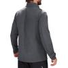 imageMAGCOMSEN Mens Quarter Zip Pullover Fleece Lined Long Sleeve Golf Shirts 14 Zip Thermal Running Athletic SweatshirtsGrey
