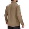 imageMAGCOMSEN Mens Quarter Zip Pullover Fleece Lined Long Sleeve Golf Shirts 14 Zip Thermal Running Athletic SweatshirtsKhaki