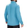 imageMAGCOMSEN Mens Quarter Zip Pullover Fleece Lined Long Sleeve Golf Shirts 14 Zip Thermal Running Athletic SweatshirtsLake Blue