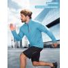 imageMAGCOMSEN Mens Quarter Zip Pullover Fleece Lined Long Sleeve Golf Shirts 14 Zip Thermal Running Athletic SweatshirtsLake Blue