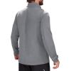 imageMAGCOMSEN Mens Quarter Zip Pullover Fleece Lined Long Sleeve Golf Shirts 14 Zip Thermal Running Athletic SweatshirtsLight Grey